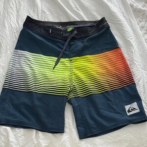 Quiksilver Youth Gradient Stripe Swim Shorts- 24 waist